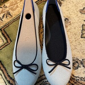 New Rothy's The Ballet Flat Diamond Metallic 9M